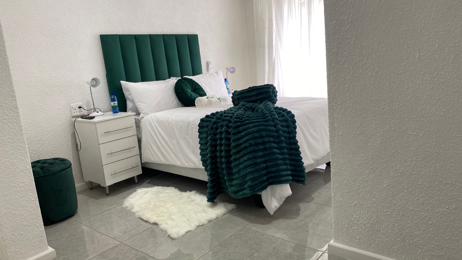 Spacious deluxe room with seating area