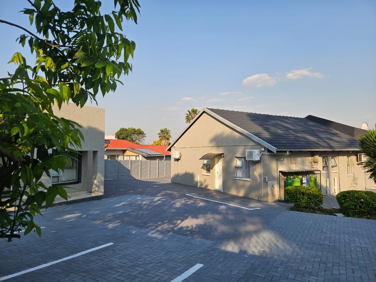 Secure parking area for guests